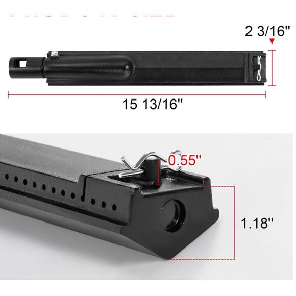 15 13/16" Grill Burner Replacement for Jennair 720-0061 720-0062 720-0063, 4PCS - Picture 2 of 6